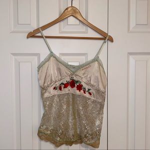 Parasuco sheer embroidered tank top
